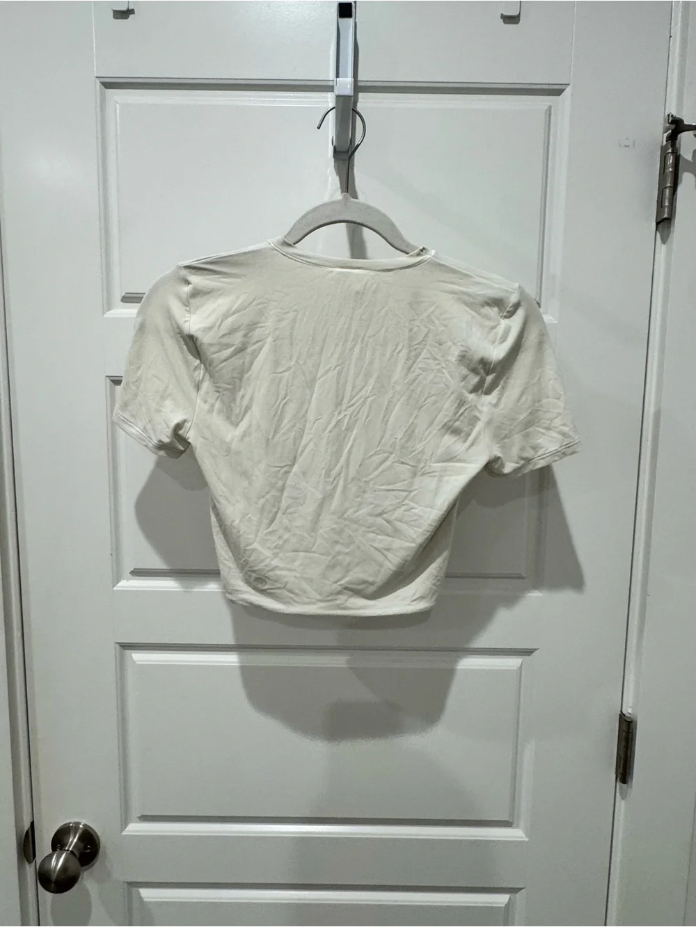 lululemon athletica Cream Short Sleeve Crop Top